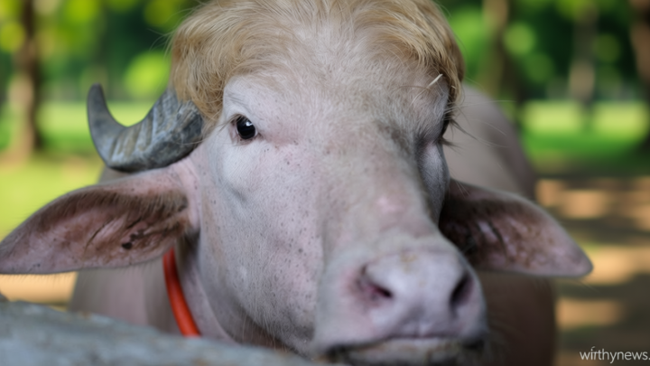 Albino buffalo dubbed “Donald Trump” for its familiar hairdo spared from Eid sacrifice in Bangladesh