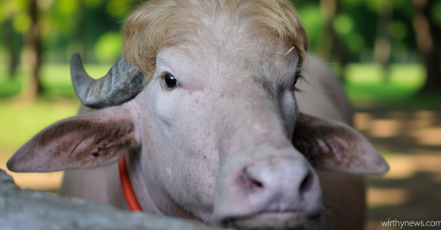 Albino buffalo dubbed “Donald Trump” for its familiar hairdo spared from Eid sacrifice in Bangladesh
