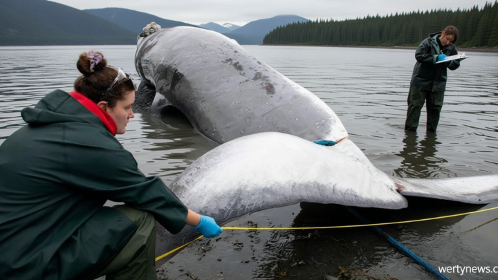 Endangered pregnant whale found dead on bow of cruise ship in Alaska