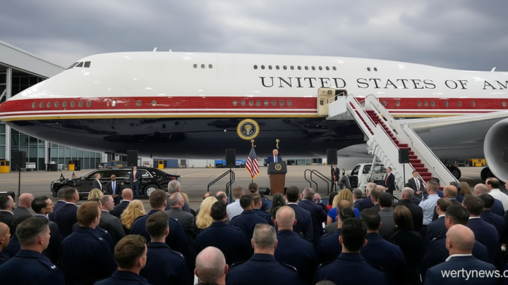 Trump unveils new Air Force One, a $400 million plane gifted by Qatar