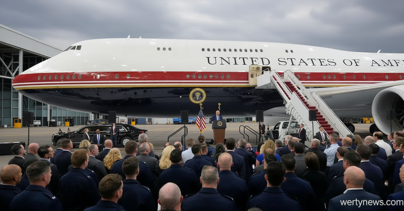 Trump unveils new Air Force One, a $400 million plane gifted by Qatar
