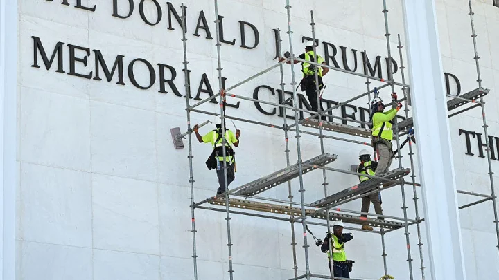 Judge denies last-minute attempt to stop removal of Trump’s name from Kennedy Center