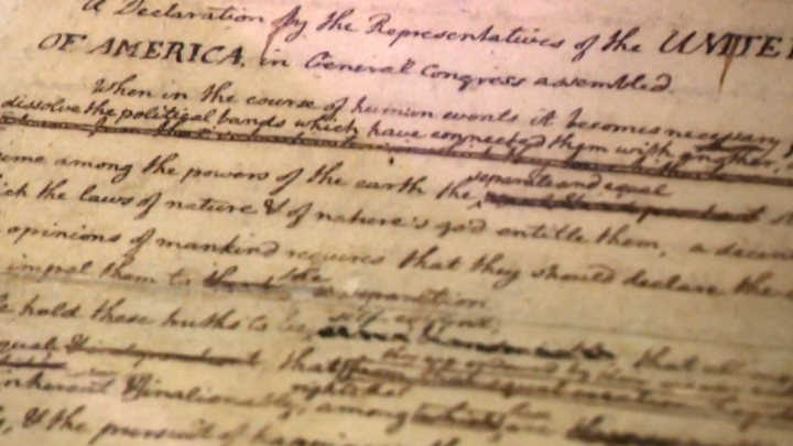 New Library of Congress exhibit features rare draft of Declaration of Independence: “You can see them changing words throughout”