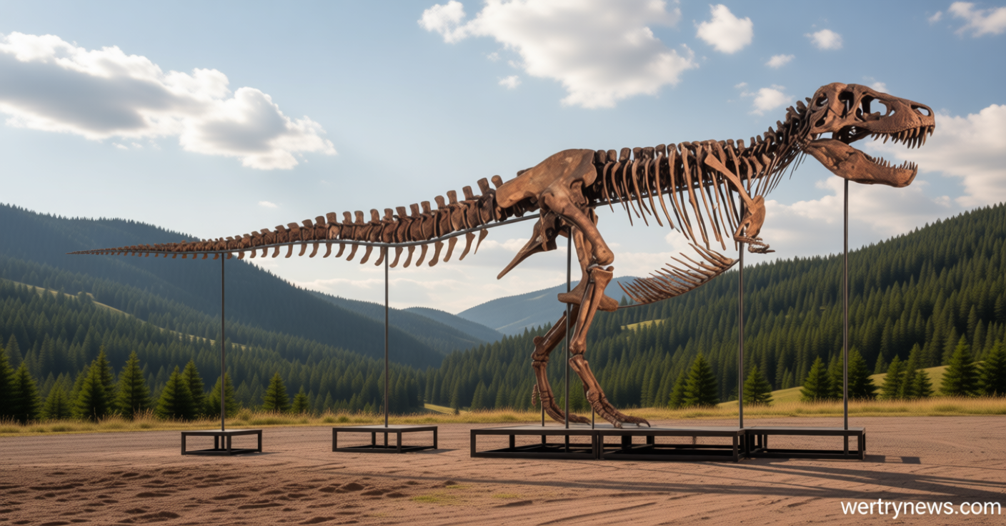 Rare T. rex fossil sells for record $50.1 million at auction