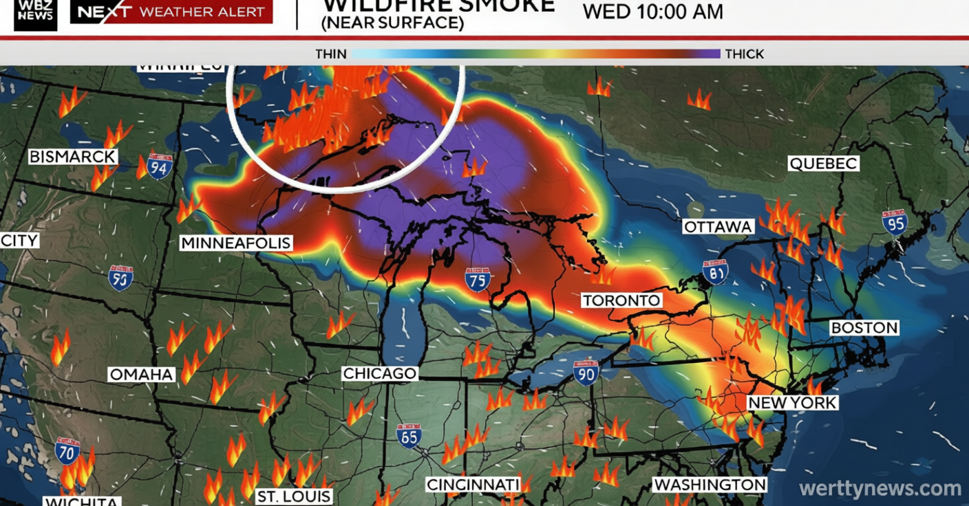 Wildfires expose millions in Midwest, Northeast to dangerous smoke: “Perfect storm for really dry conditions”