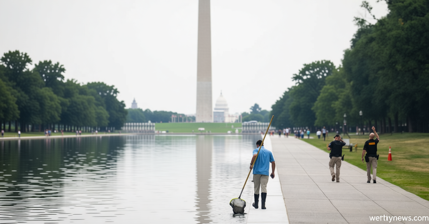 Olympian David Hearn charged with destruction of property at Reflecting Pool