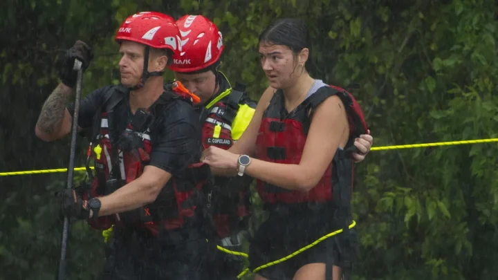 Texas flooding prompts dozens of rescues as torrential rain slams region