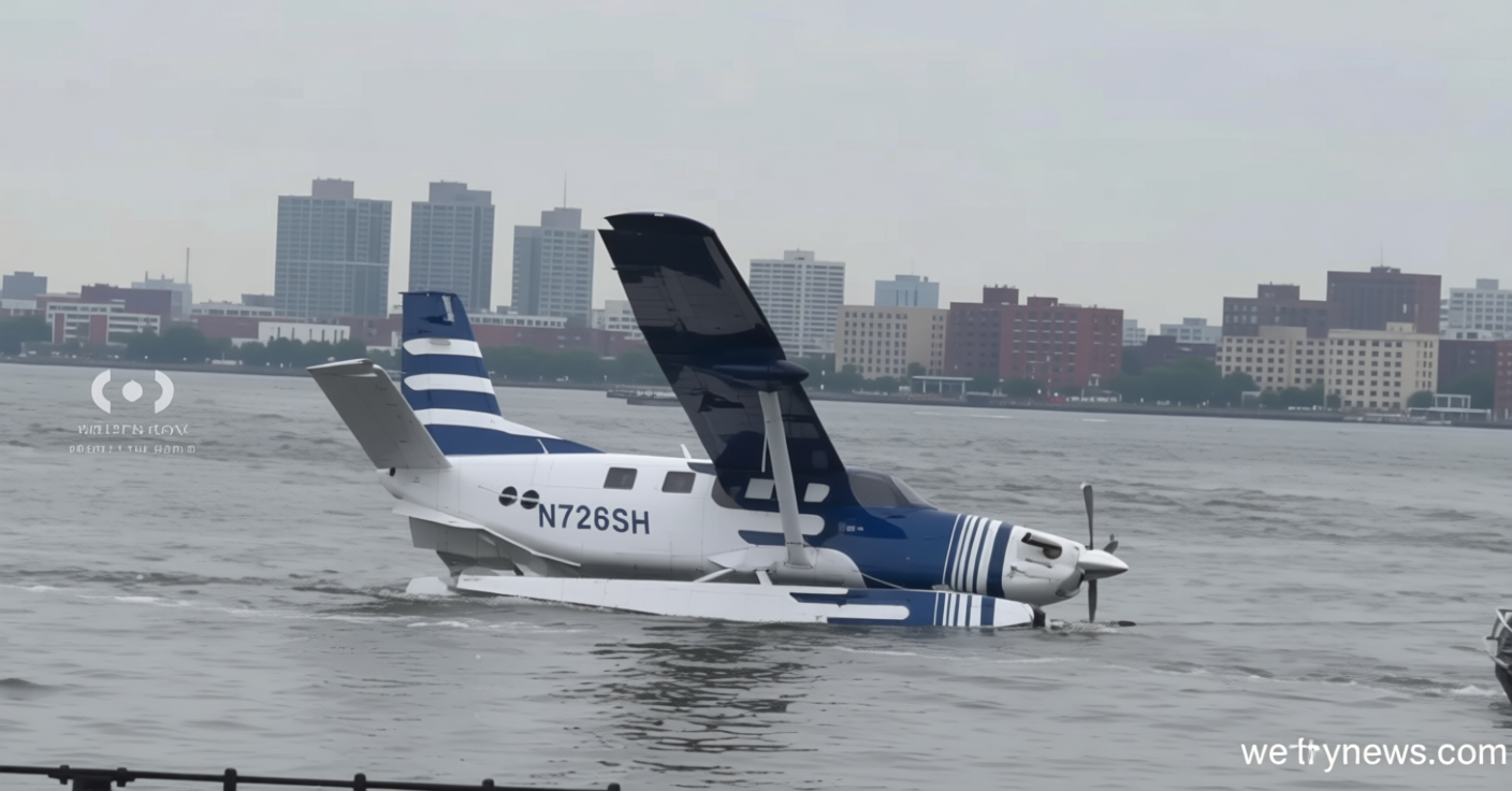 Seaplane with passengers on board makes hard landing in East River, NYC fire department says