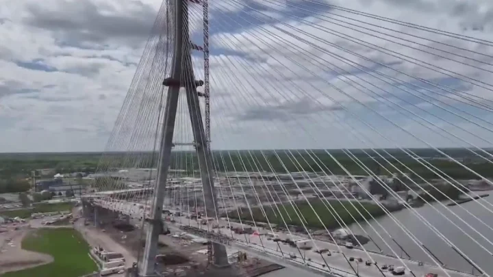 Gordie Howe Bridge connecting Detroit, Canada expected to open in late July, Canadian officials say