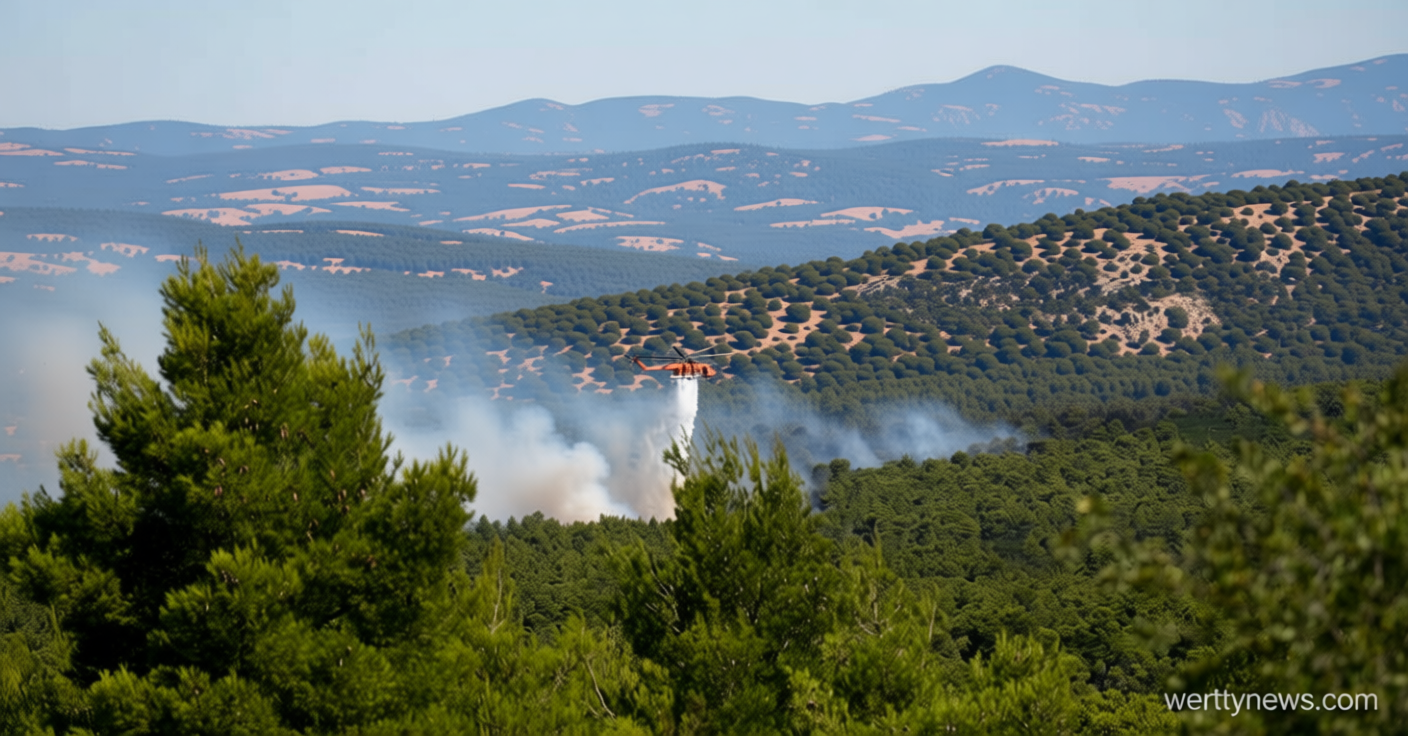 Firefighting helicopters collide midair in Greece as wildfires rage across Europe